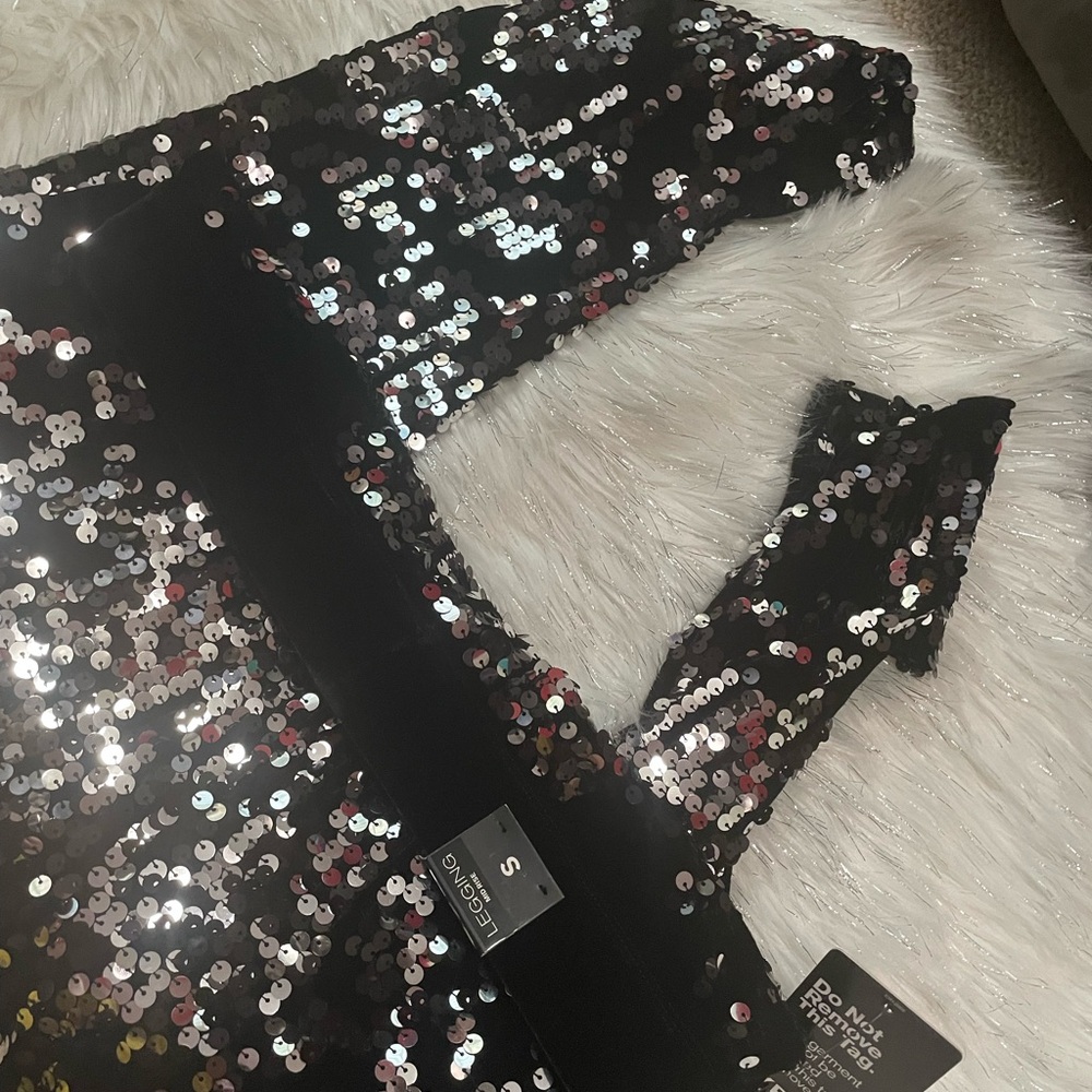 Black Sequin Pants